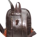 Женский рюкзак из натуральной кожи Kalinovskaya Р47 коричнево-рыжий «Нисса»